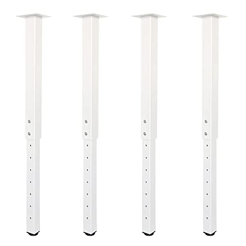 QLLY Lot de 4 Pieds de Table carrés réglables, 60 à 100 cm, pour la Maison et Le Bureau, à...