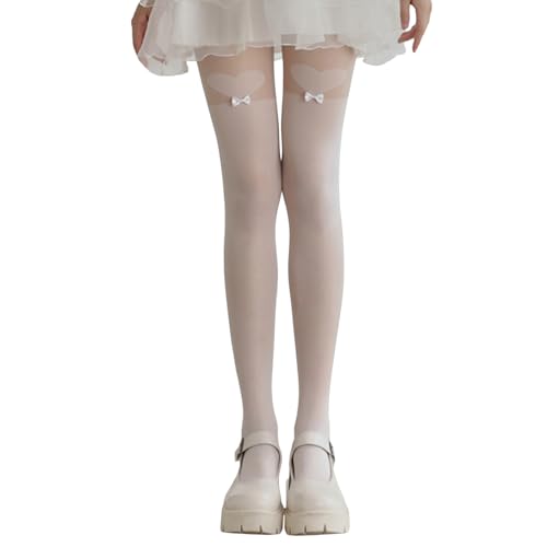 Image of Y2K Patterned Sheer Tights for Women Gothic Punk Thigh High Pantyhose Harajuku Lolita Bandage Fishnet Stockings