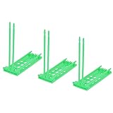 AUNMAS Pigeons Bands Rack Frame Pigeon Ring Holder Personalized Pigeon Bands Pigeons Leg Rings Holder ABS Material 3Pcs Independent Design for Pigeons Farm Green (Green)