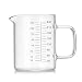 QZH High Borosilicate Lebensmittelqualität Glas Messbecher Topf Kessel Transparent Milchbecher Mikrowelle beheizbar Backküche Assistent-Transparent