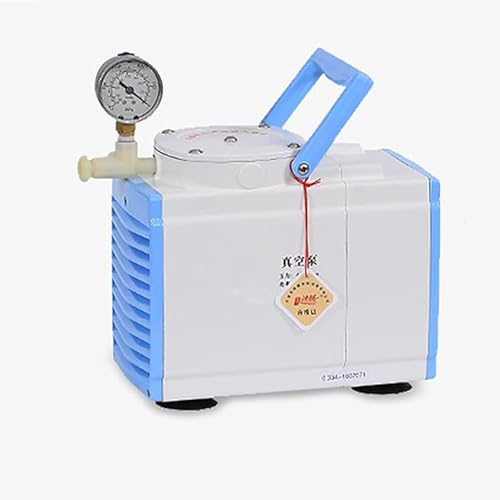 Próżniowa pompa membranowa podciśnieniowa, bezolejowa pompa próżniowa 20L/min z zaworem regulacyjnym i manometrem, ciśnienie 0,08 MPa, próżnia 200 mbar