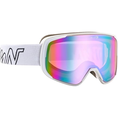 Masque de ski snowboard écran miroité rose Demon Provider white OneSize