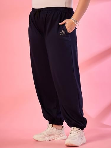 Image of ALZA Women's Cotton Oversized Joggers with Utility Pockets - Loose Fit High Waisted Track Pants for Gym, Yoga & Travel - Lightweight All-Season Lounge Sweatpants