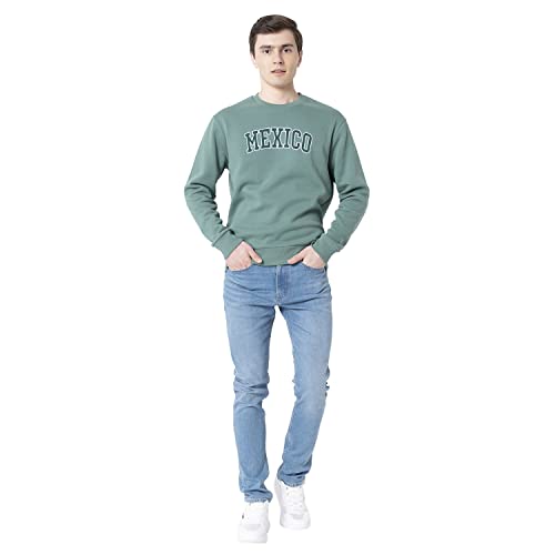 Image of Red Tape Men's Slate Green Graphic Print Sweatshirt