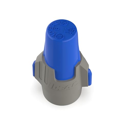 Image of Ideal Electrical Twister Proflex MAX (30-348) Blue /Gray Wire Connector, Box of 25 - Smooth Twist-On Wire Nuts for Wiring 3-Way Switches, GFCI Outlets, and More