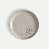 Fyrklövern Disney Stitch Kuchenteller 20 cm – Hochwertiges Steingut mit Stitch, mit originellen Zitaten und handgefertigtem Touch (Grau)