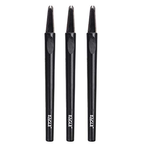 Eagle Pen-Like Staple Remover Staple Puller with Built-in Magnet for Clearance of Removed Staples, 3-Pack, Black