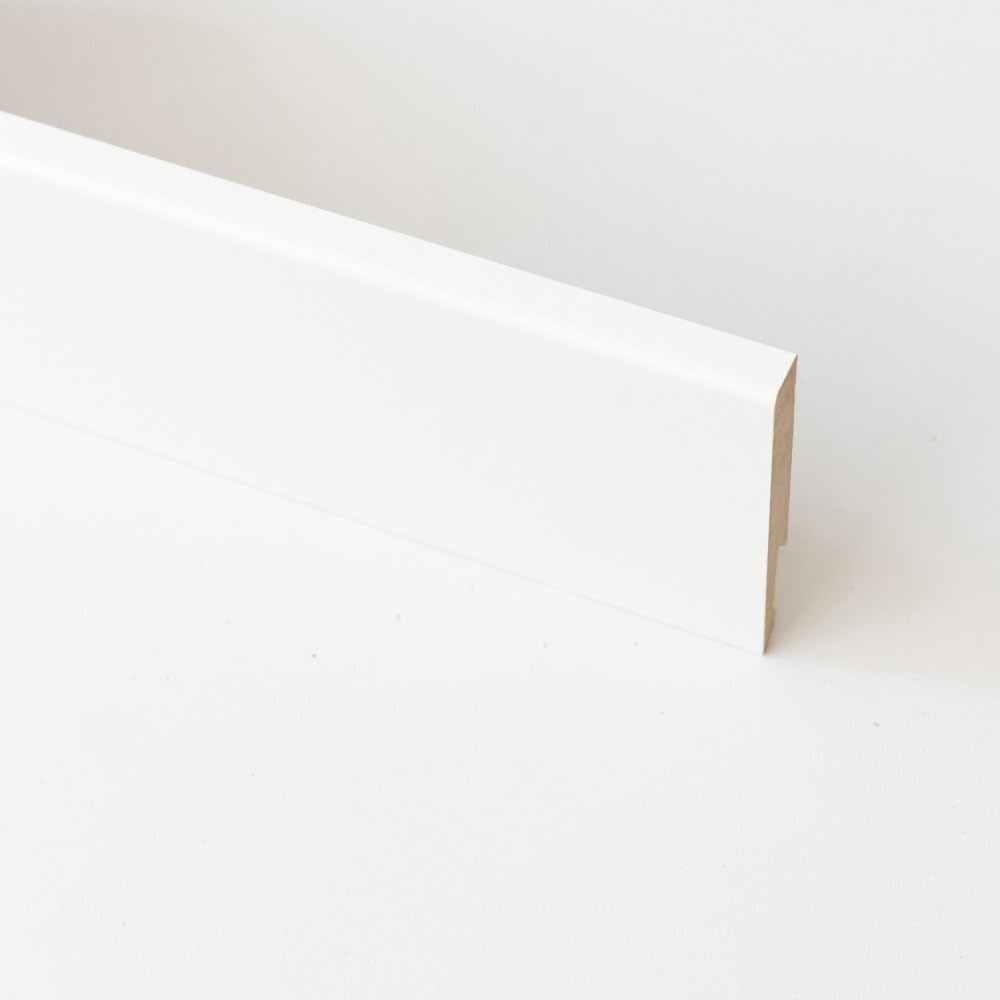 5PZ BATTISCOPA IN MDF BIANCO MM.11/14X80X2400 NextradeItalia Mod.FERX.FFCK