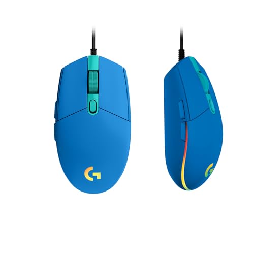 Image of Logitech G203 Prodigy Wired Gaming Mouse, 8,000 DPI, RGB, Lightweight, 6 Programmable Buttons, On-Board Memory, Compatible with PC /Mac - Blue