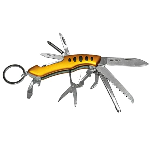 Navaja multiuso - navaja con mango de aluminio, hoja afilada, diseñada para múltiples tareas, ligera y duradera, ideal para uso en exteriores.