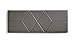 ECCOX - Testiera del letto in similpelle resistente alle macchie Two Diamond - Testiera imbottita in similpelle con imbottitura in schiuma e rinforzo dello schienale - Letto 105-112x57x5 cm Grigio