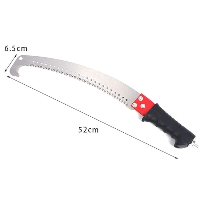 Image of Wood Cutter Pruning Saw | Tree Cutter Tool With Extendable Pole Fixing Slot | Hand Saw With Dual side Teeth and Stable Firm Grip