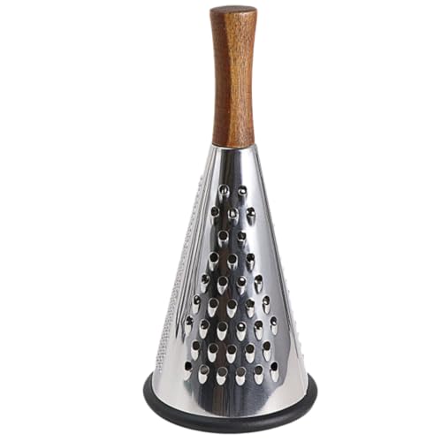 Rallador cónico de acero inoxidable con mango de madera miniatura 1