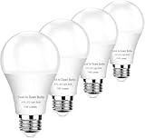 KMDCSB 4-Pack Dusk to Dawn LED Light Bulbs, 75W Equivalent, Daylight 5000K 1,100LM, Automatic On/Off Outdoor Light, E26 A19 10W Bright Porch Light Bulbs, for Indoor/Outdoor Yard Patio Garage Garden