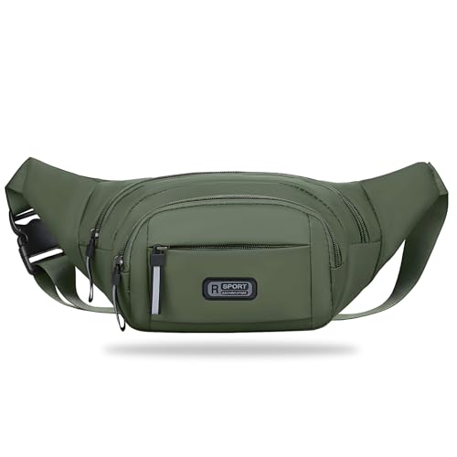 Image of Kraptick Premium Unisex Waist Bag for Men and Women - Stylish Hip Bag, Fanny Pack, Travel Money Belt (Green)