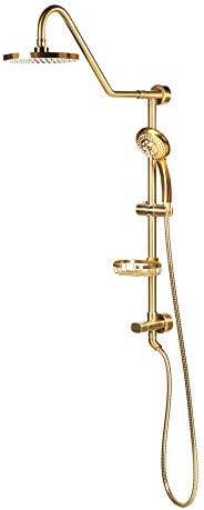 PULSE ShowerSpas 1011-BG-1.8GPM Brushed-Gold Kauai III Shower System, 1.8 Gallon Per Minute
