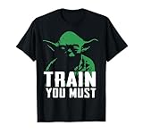 Star Wars Yoda Train You Must Green Graphic T-Shirt T-Shirt