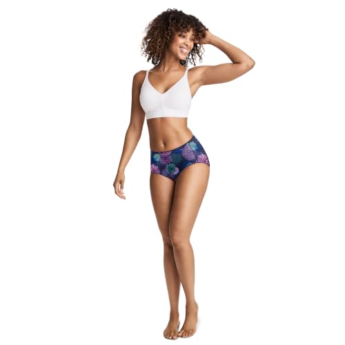 Jockey Women's Underwear No Panty Line Promise Tactel Hip Brief, Faded Mums, 6 - image 3