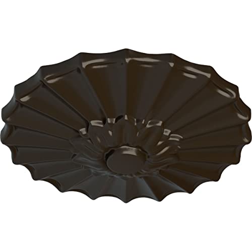 Image of Ekena Millwork 16 1 /8 inchOD x 5 /8 inchP Marseille Ceiling Medallion Fits Canopies up to 4 1 /4 inch Ceiling Medallion, Pot of Cream Crackle