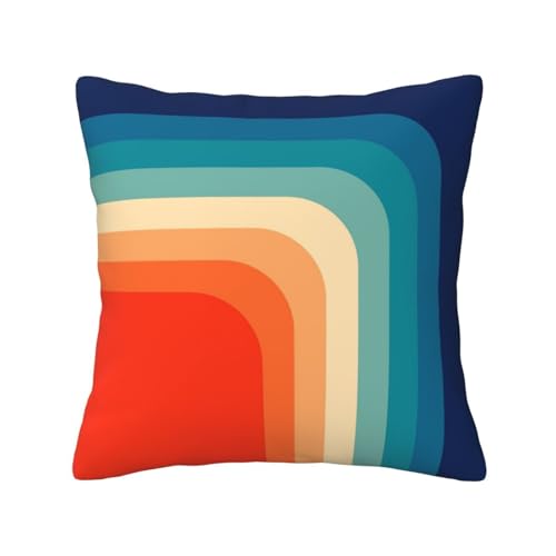 ALSILCPZ Retro 70s Color Palette Throw Pillow Covers for Home Decor 12'X12'