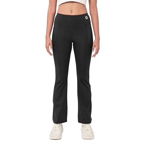 Image of TECHNOSPORT Women's Flare Fit High Rise Flared Fit Active Tights - (WPW116-123-P) Pack of 1