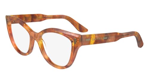 Image of Calvin Klein CK23541 263 Caramel Havana Eyewear Woman Acetato, Cat Eye, 53