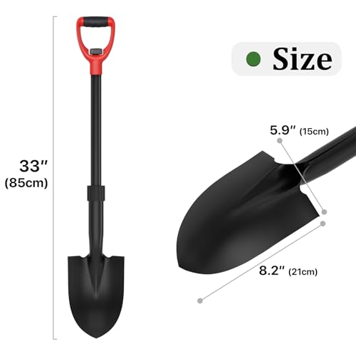 Pala de jardín resistente con mango ergonómico 33 pulgadas miniatura 2