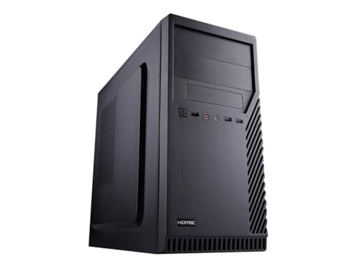 Hiditec CHA010012 Carcasa de Ordenador Micro-Tower Negro - Caja de Ordenador (Micro-Tower, PC, SECC, Negro, ITX,Micro ATX, 175 mm)