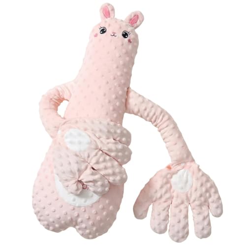 Palmaditas calmantes para bebés en la mano: simulación de abrazo de mamá, palmaditas para que el bebé duerma con una almohada de felpa extraíble inteligente y de doble relleno