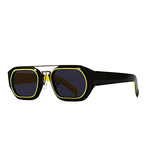 Lunettes de soleil hommes femmes UV400 carrées rétro à monture léopard C4