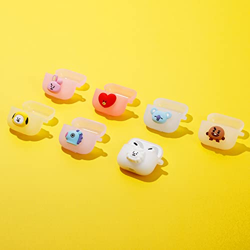 Bt21 Case Compatible With Apple Airpods 3Rd Generation Case, Translucent Gen Jelly Case With Compatible With Airpods 3 Case, Wireless Charging [Official Merchandise] [7Flavors] (Tata) #TOP1