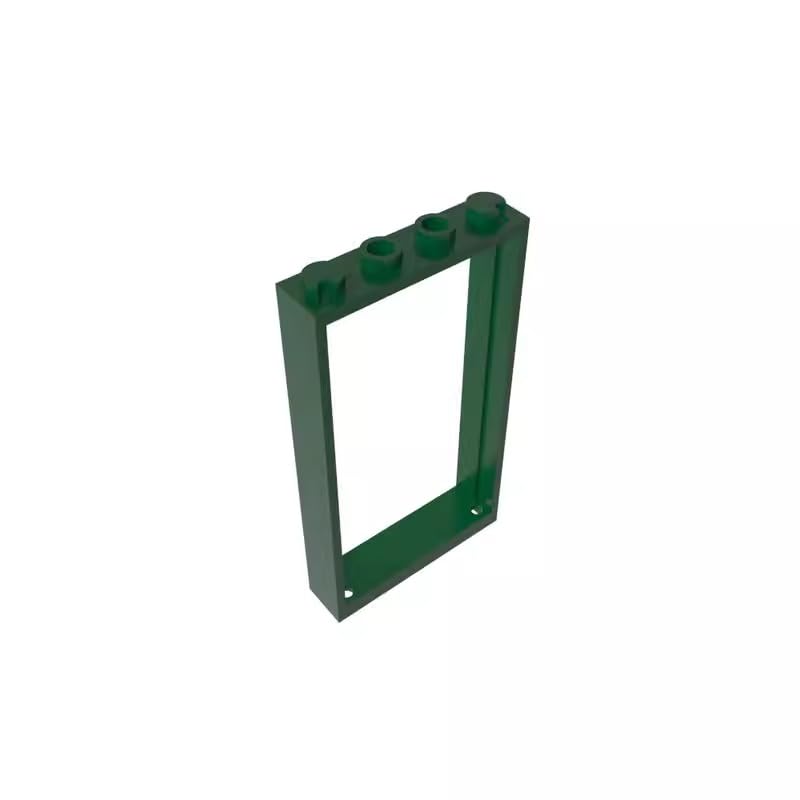 Gobricks 60596 Door Door Frame 1x4x6 Type 2 10 Pieces GDS-874 Compatible with Lego Building Blocks Color:Dark Green — image 1