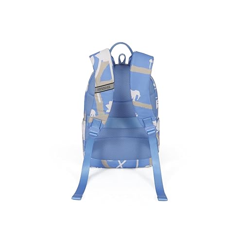 Image of American Tourister x Love Child by Masaba Printed Polyester Backpack for Women /Stylish Lightweight College & Travel Backpack /Spacious Compartments /Padded Shoulder Straps /Trendy Casual Bag- Blue