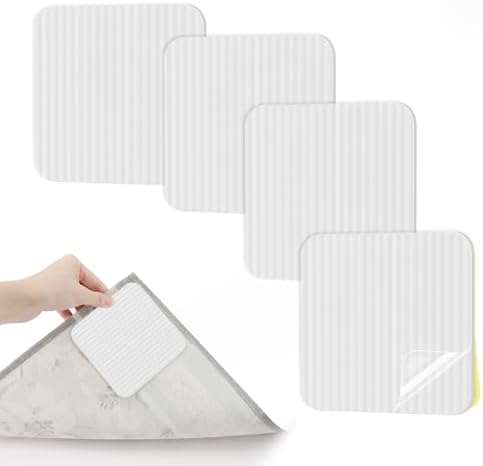 18 Pièces Anti-Dérapant Tapis - Adhésifs Triangulaires Et Trapézoïdaux Réutilisables Pour Tous Tapis