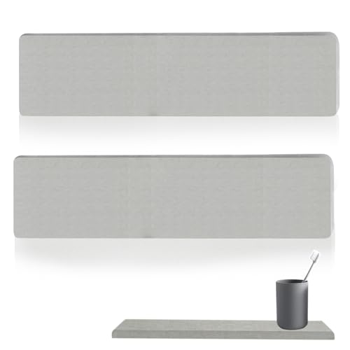 Guyode 2 Pezzi Farina Fossile Tappeto Doccia Antiscivolo, Deodoranti Tappeto Bagno Assorbente, Struttura Porosa Tappettino Doccia Assorbente, 30 X 8CM Tappettino Bagno Pietra per Hotel Bagni