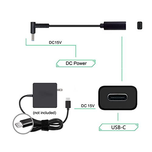 Cablecc UC-109-4530HP Type C Usb-C Female Input To Dc 4.5X3.0Mm Power Pd Charge Cable Fit thumb #3