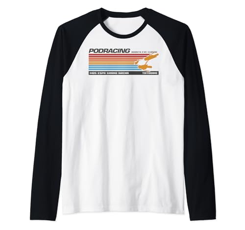 T-shirt baseball Star Wars Retro Line Podrace vintage manches raglan