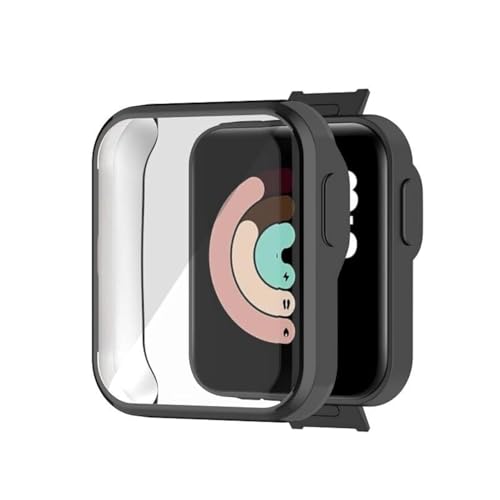 Image of Removable Screen Protector Watch Case Cover Compatible with Amazfit | Realme | Redmi Anti Scratch 360 Full Bumper Cover Shockproof Cases for Men and Women (Redmi Watch Lite (1.4 inch) (Black))