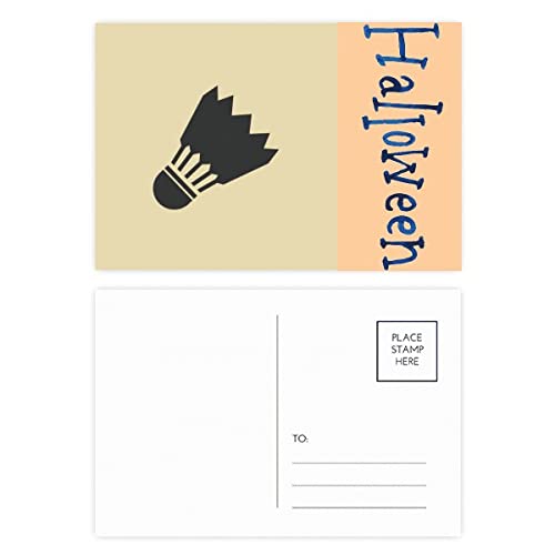 Cartes postales Halloween géométriques Badnton Sport pour vos invitations