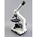 AmScope M110 Series Cordless LED Metal Frame Compound Microscope - 40X-1000X Magnification - Features Coarse Focusing Knobs - Includes 10-Piece Prepared and Blank Glass Microscope Slides