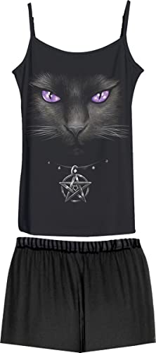 Spiral - Bright Eyes - 4Pc Gothic Pyjama Set - XXL Black - Image 2