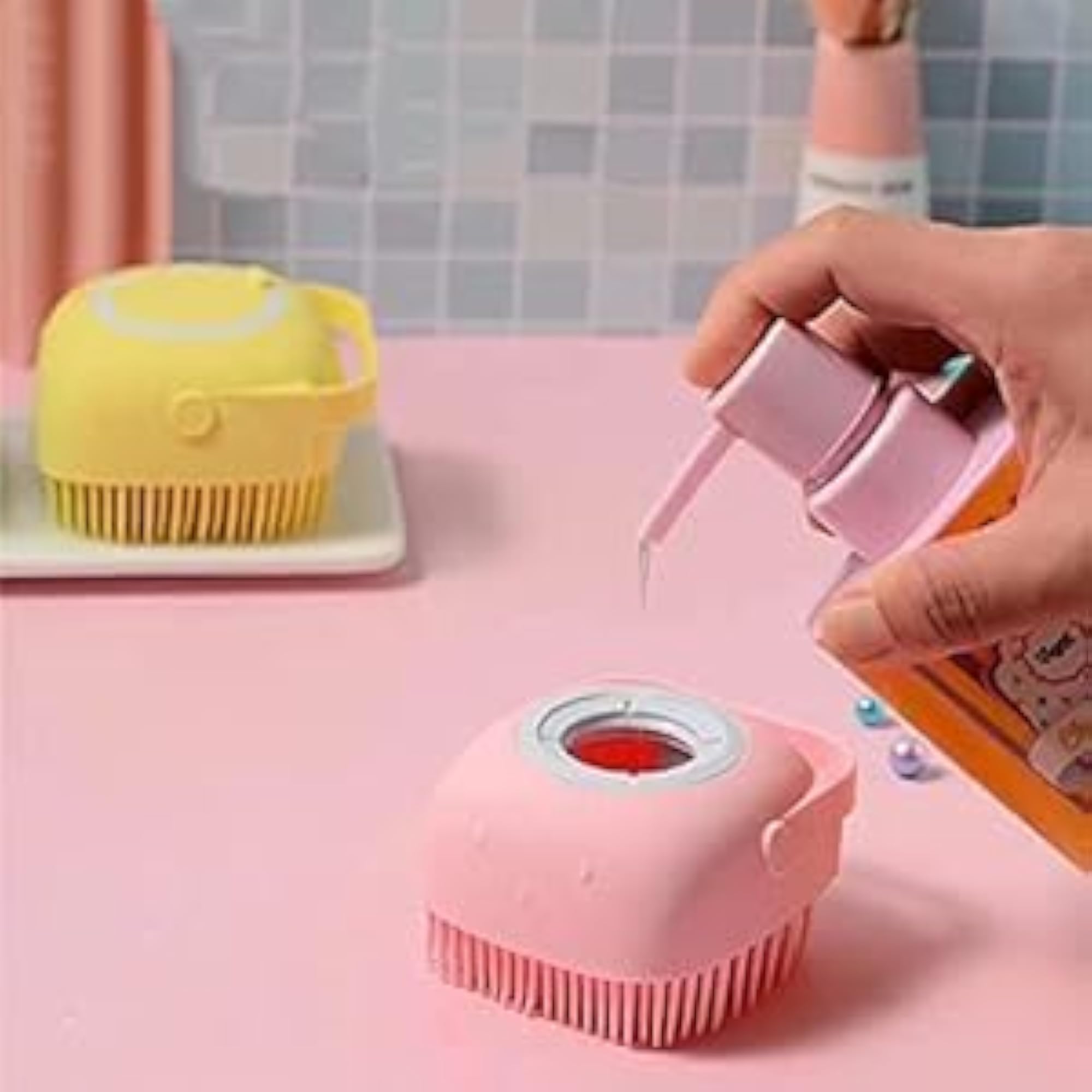 ROSHNEER Silicone Massage Bath Body Brush & Scrubber