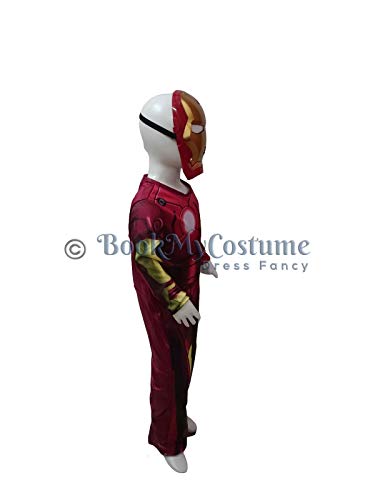 Image of BookMyCostume The Red Yellow Superhero Muscles Kids Fancy Dress Costume - Imported 5-6 years