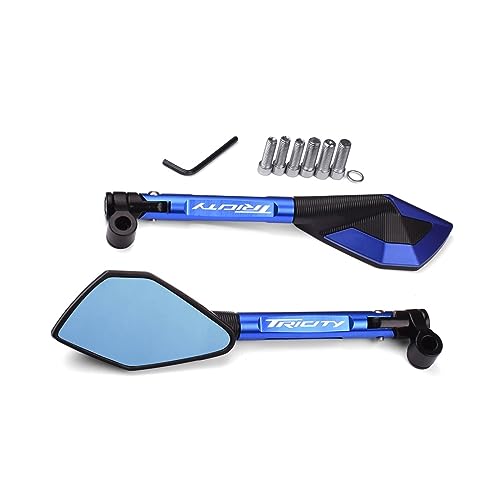 に適合する ヤマハ用 に適合する トリシティ用 125 155 300 に適合する トリシティ用300 オートバイ青みがかったリバースサイドミラーバイクバックミラー(Blue)