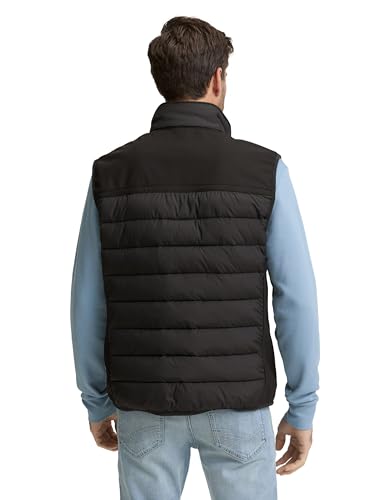 TOM TAILOR Herren 1048508 Weste, 29999 - Black, S EU – Ansicht 3