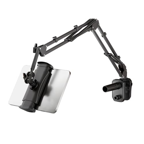 YFFSFDC タブレットスタンド 折り畳み式 4関節 360°回転 タブレット アーム 寝ながら スマホスタンド 自由角度調整 卓上スタンド 滑り止め 在宅仕事 つくえ 机 省スペース 4-12.9インチ全機種対応 iPad/iPhone/Switch/Kindle対応 (黒)
