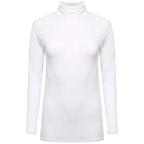 Donna Maniche Lunghe Tartaruga Polo collo Top