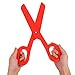 MAGICLULU Giant Clown Scissors Prop for Carnival Costume Accessories and Stage Performance, Red Fake Scissors for Cosplay and Pretend Play, 14.96 Inch Large Shears for Adults