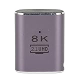 Adaptador de Interface Multimídia Portátil 8K HD Com Portas de Entrada e Saída, 8K 60Hz, 4K 120Hz, Resolução 7680x4320P, 48Gbps, Indicador de Atividade, para Monitores, TVs,