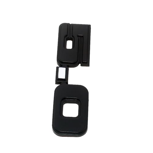 Image of 2Pc 1979-1993 5.0 Liter Engine Emblem Driver & Passenger Side Badge Nameplate Replacement for D9ZZ-16228-BC (Matte Black White)